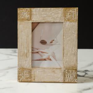 Gold & White (5x7) Picture Frame