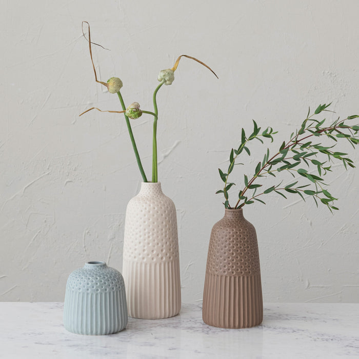 Stoneware Vases - 3 Colors!