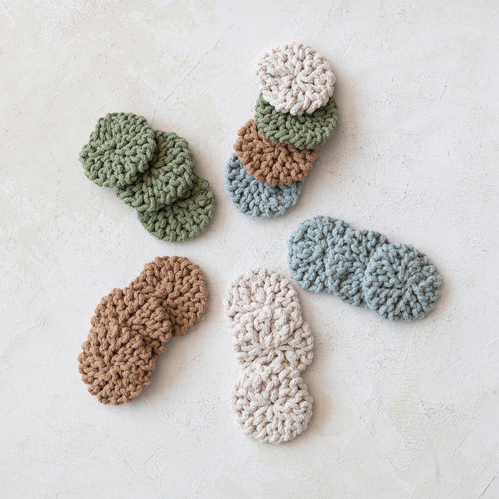 Cotton Crocheted Coasters (set of 4) - 4 Colors!