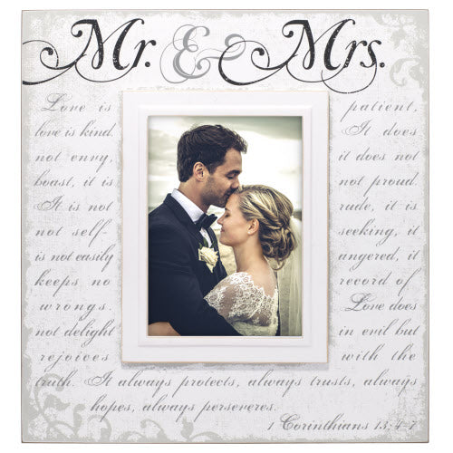 Mr. & Mrs. 1 Corinthians 13 (5x7) Picture Frame