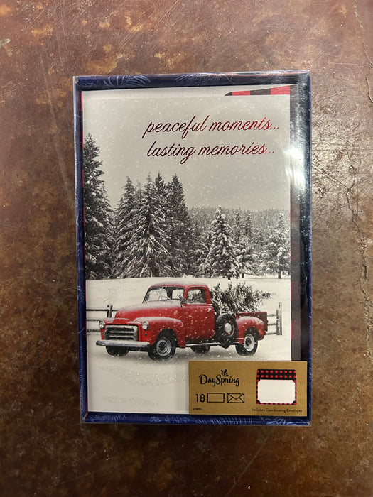 Peaceful Memories, Lasting Moments - 18 Boxed Christmas Cards, NLT