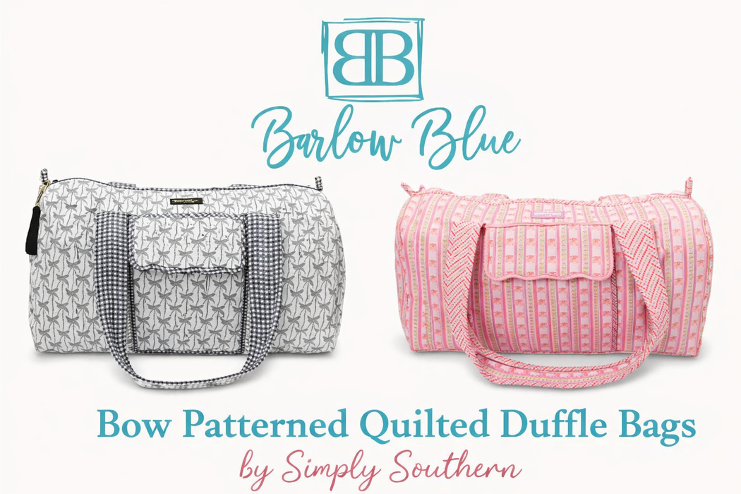 Quilted Duffle by Simply Southern.  Pink Bows or Black Bows