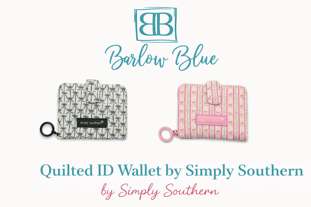 Quilted ID Wallet by Simply Southern.  Pink Bows or Black Bows
