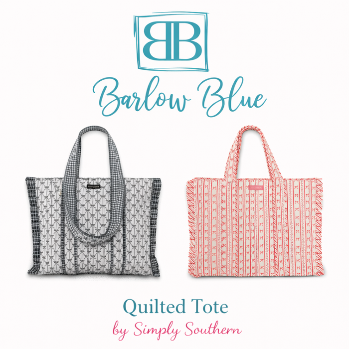 Quilted Tote by Simply Southern.  Pink Bows or Black Bows