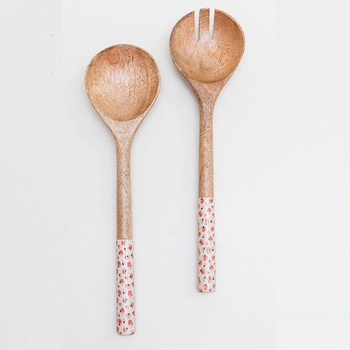 Wooden Serving Spoons by Mary Square.  Set of 2