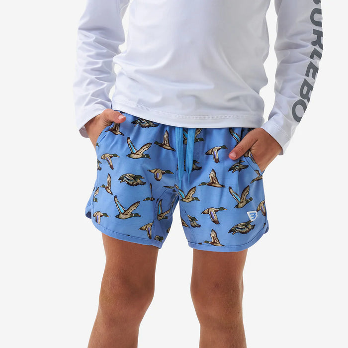 Youth & Toddler Swim Trunks - Jumbo Mallards Blue by Burlebo