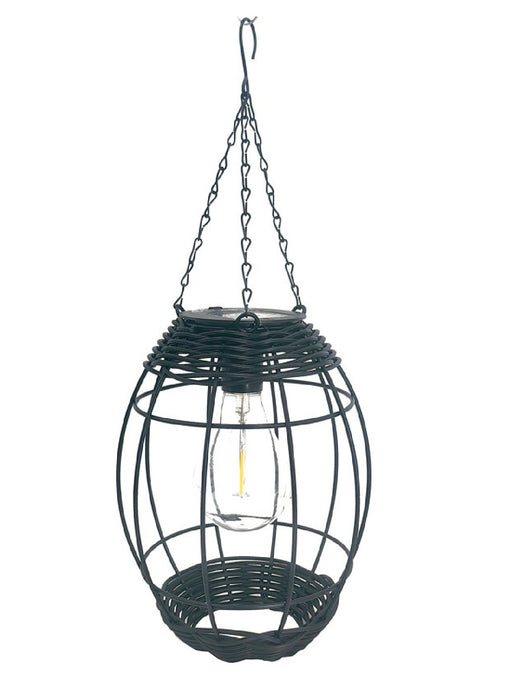 Solar Lantern Black Color 19"x7" ⚠️ Oversized Item.  Store Pick Up Only! No Shipping.