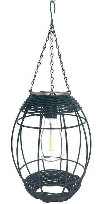 Solar Lantern Black Color 19"x7" ⚠️ Oversized Item.  Store Pick Up Only! No Shipping.