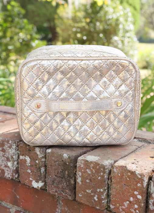 Hampton Train Case Champagne Pop by Caroline Hill