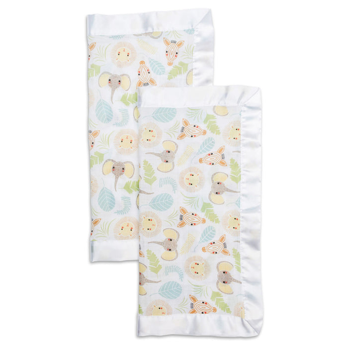 2 Pack Lulujo Cotton Security Blankets. Styles for Boys & Girls.