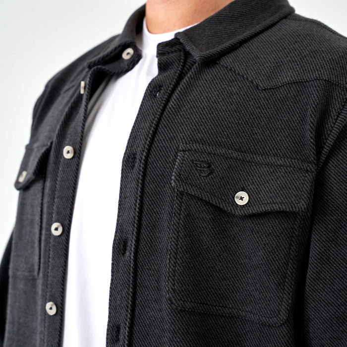 Burlebo Heather Black Long Sleeve Austin Shirt