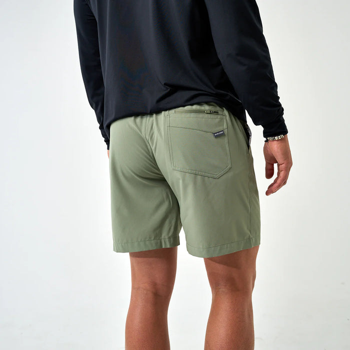 Men's Burlebo Light Sage Everyday Shorts, Brush Country Pocket with 7" Inseam