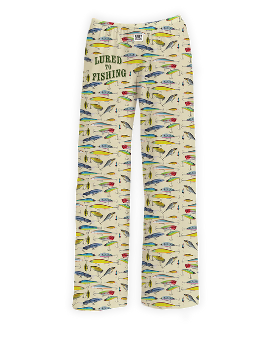 Cream- Lured to Fishing Lounge Pants