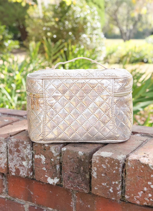 Hampton Train Case Champagne Pop by Caroline Hill