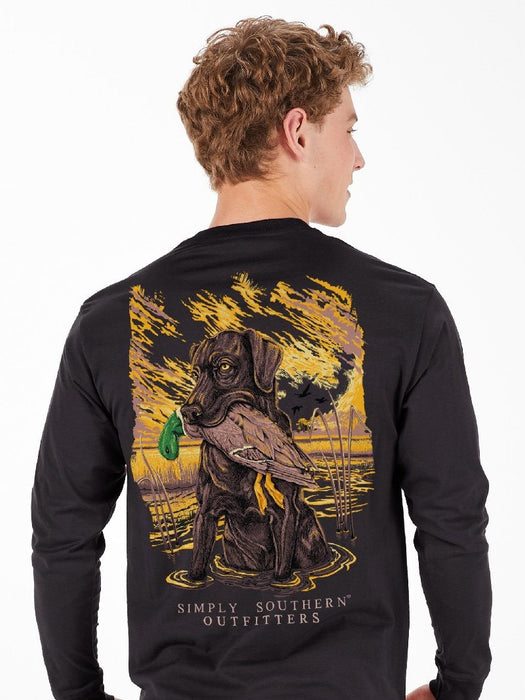 Youth Swampdog Long Sleeve Black Tee by Simply Southern