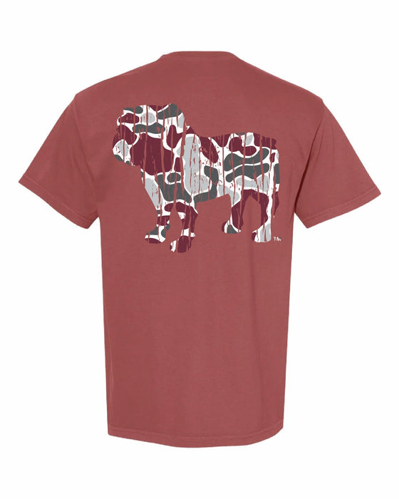 MSU Camo Bulldog Maroon Tee- Available in 6 Sizes!