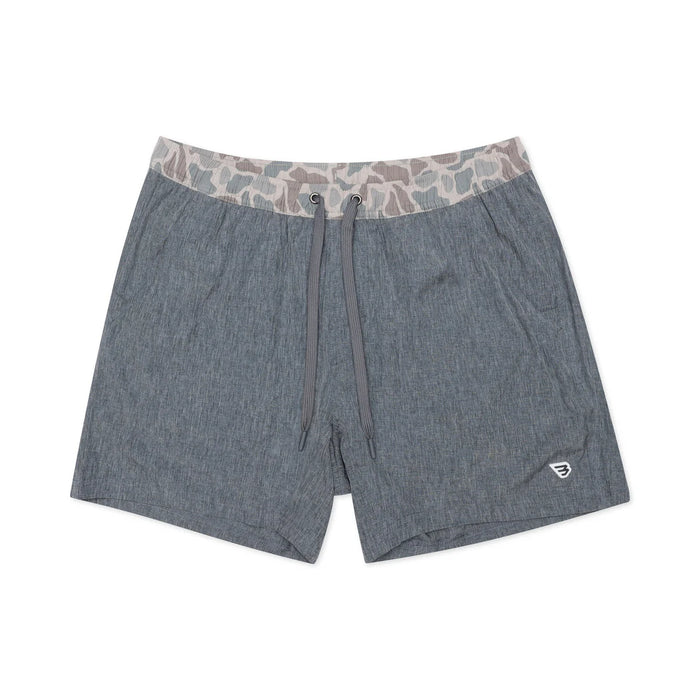 Men's Burlebo Grizzly Grey Athletic Shorts with Classic Deer Camo Liner- Available in Different Inseam Sizes!