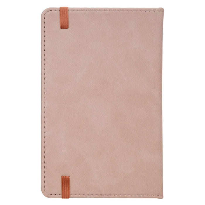 Trust Mottled Blush Faux Leather Hardcover Notebook with Elastic Band Closure - Proverbs 3:5