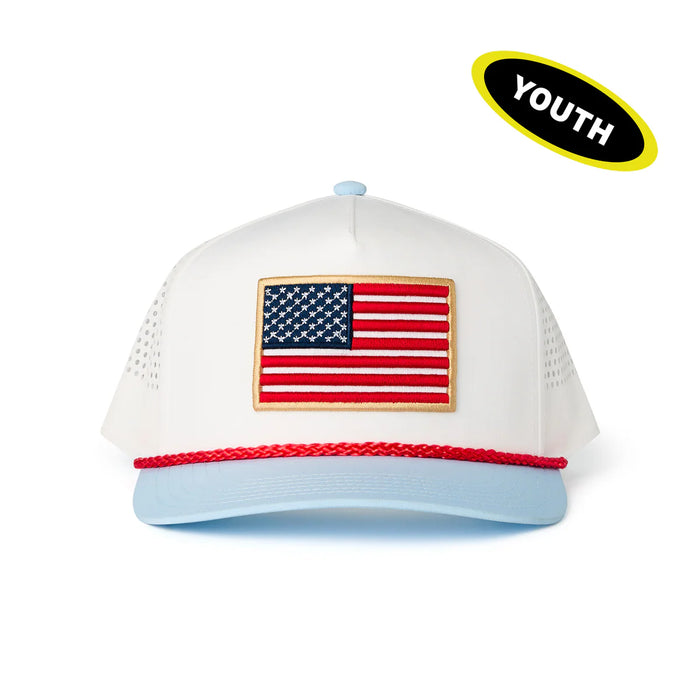 YOUTH Performance Cap – Old Glory Flag Hat by Burlebo