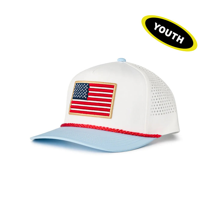 YOUTH Performance Cap – Old Glory Flag Hat by Burlebo