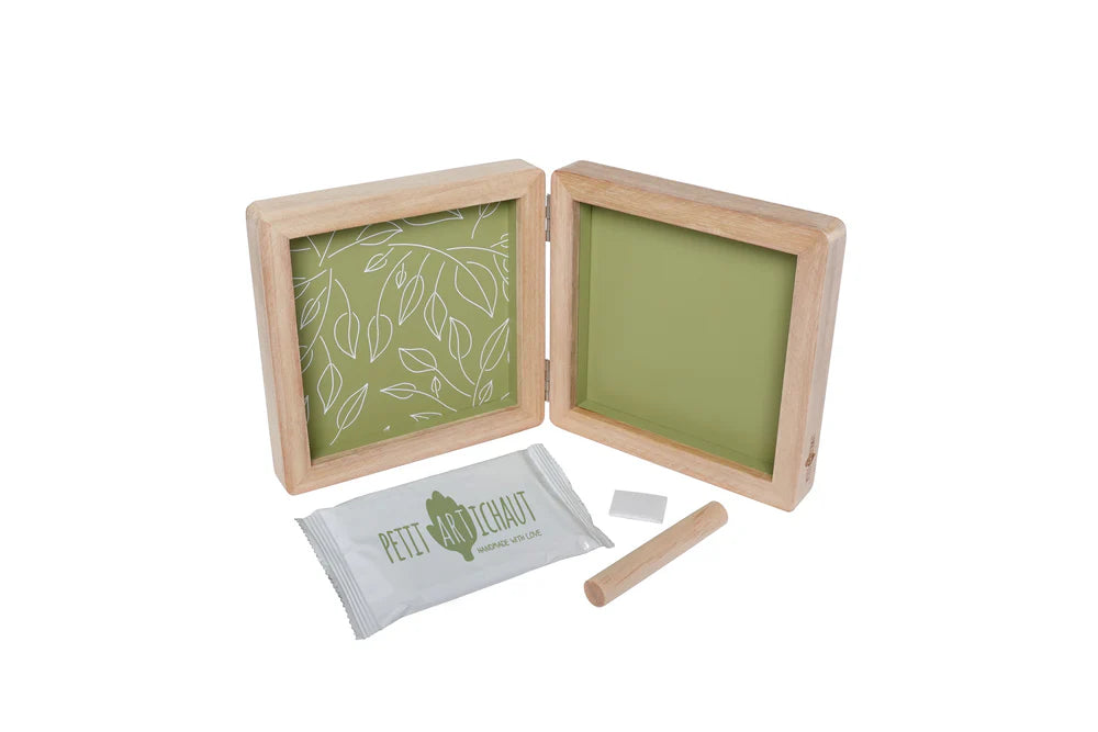 Olive Tree Double Frame-- One Side for Baby's Photo and the Other for Foot or Handprint