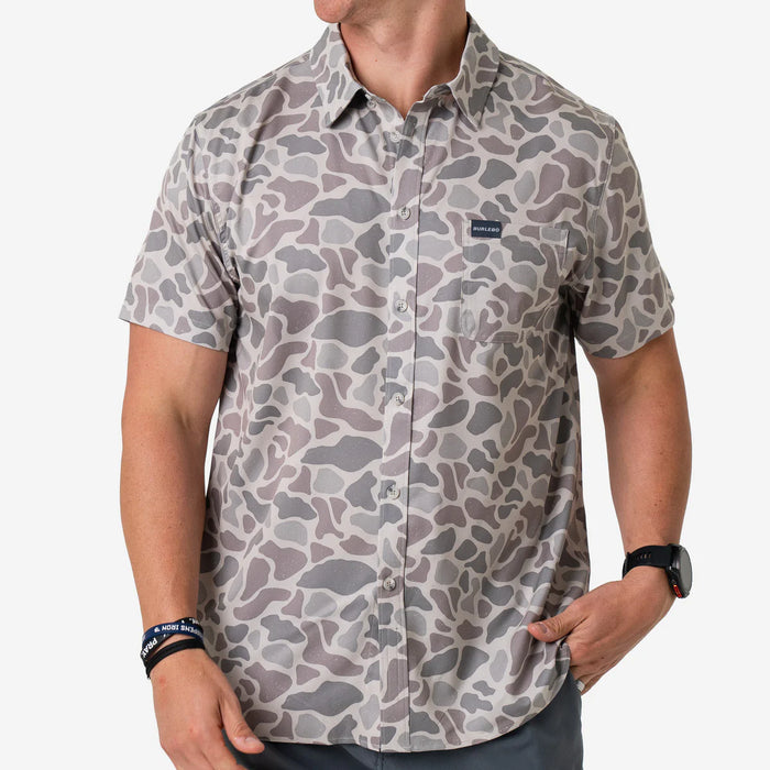 Performance Button Up – Classic Deer Camo by Burlebo