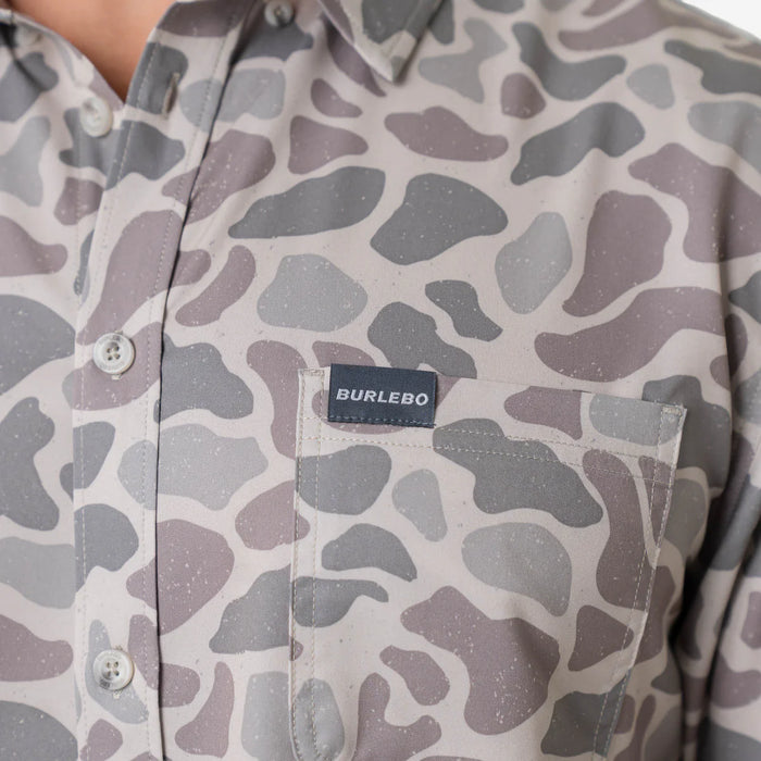 Performance Button Up – Classic Deer Camo by Burlebo