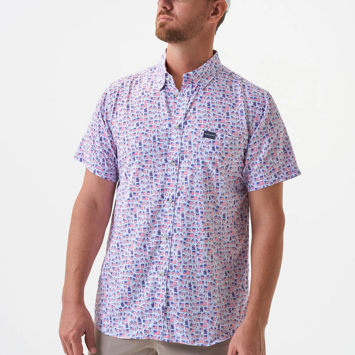 Performance Button Up – Old Glory by Burlebo