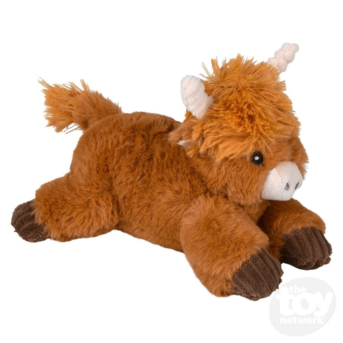8" Brown Laying Highland Cow