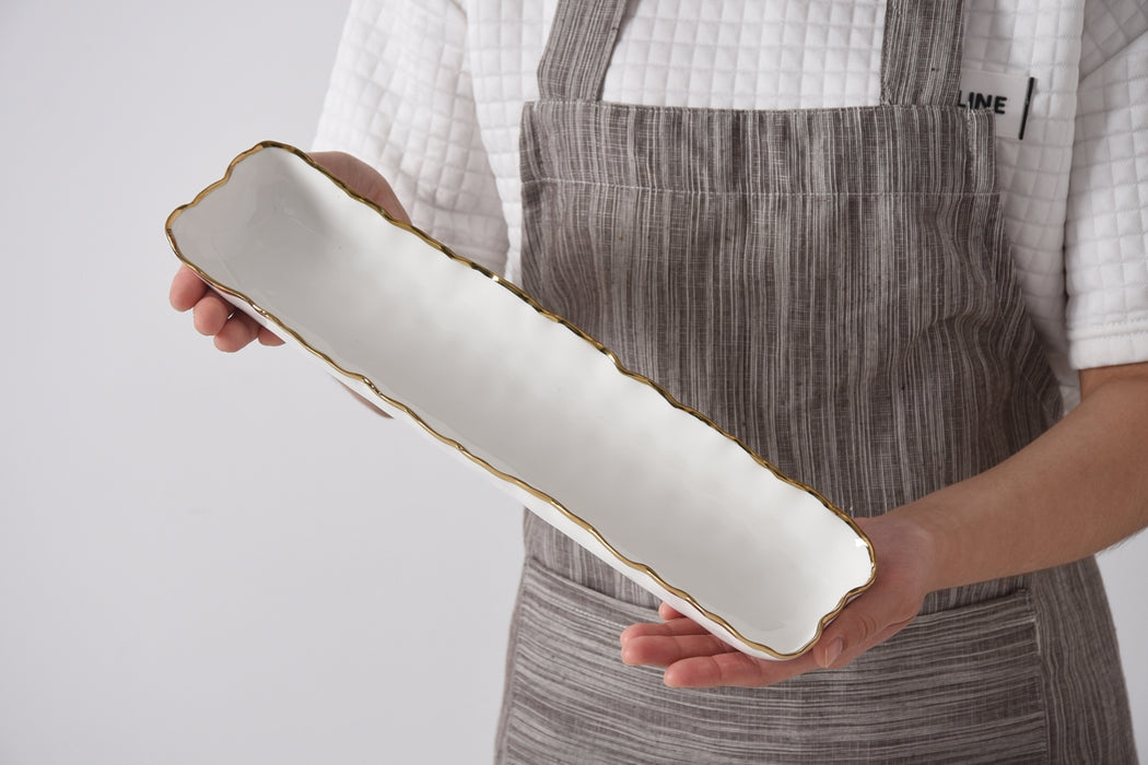Cream & Gold Cracker Tray