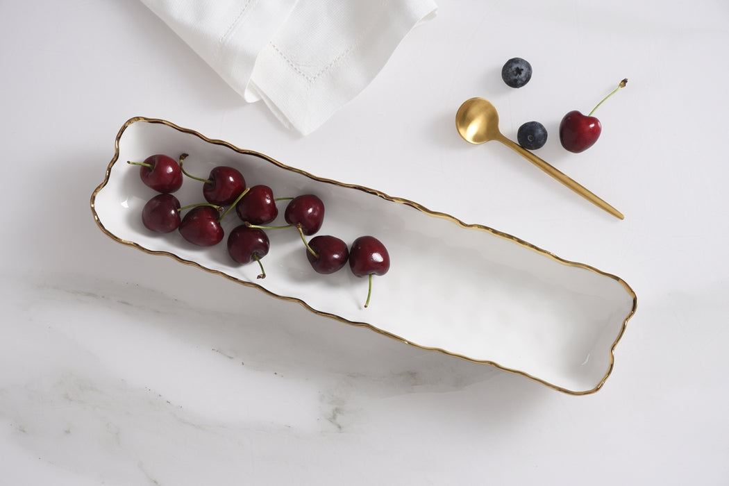 Cream & Gold Cracker Tray