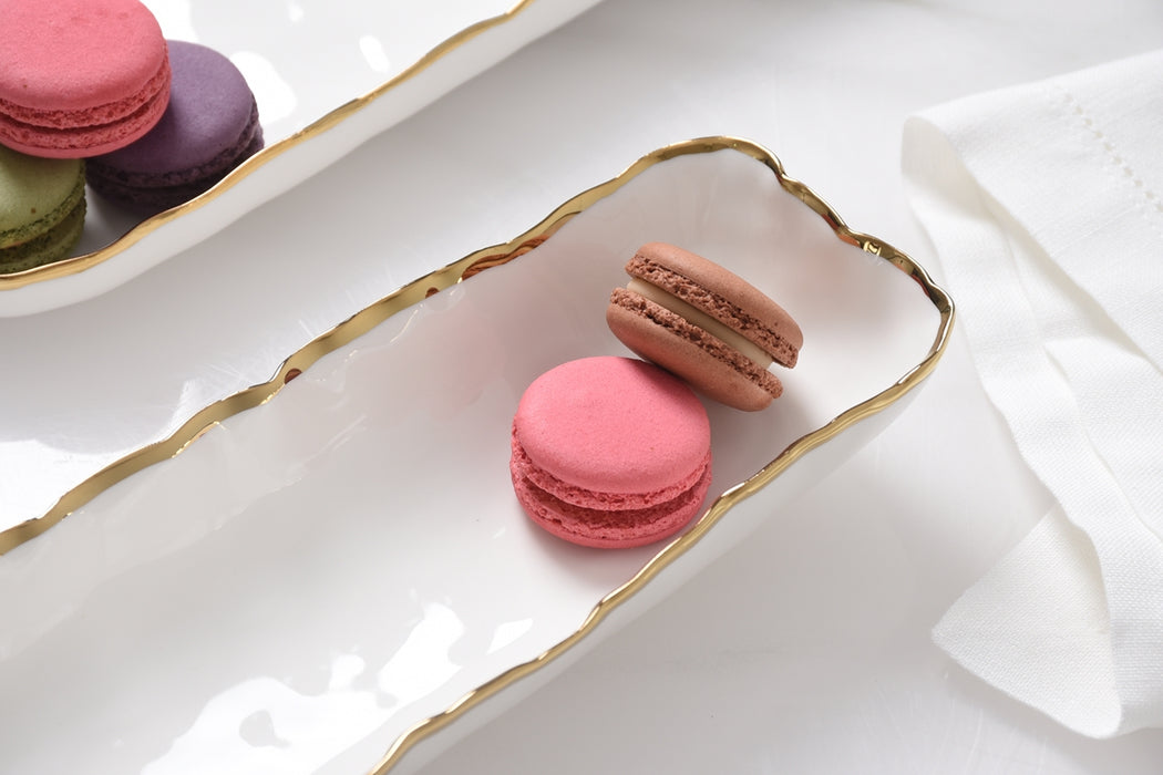 Cream & Gold Cracker Tray