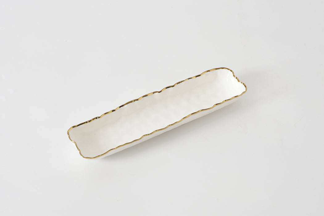 Cream & Gold Cracker Tray