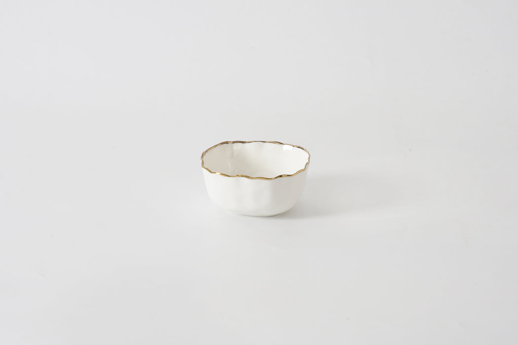 Cream & Gold Snack Bowl