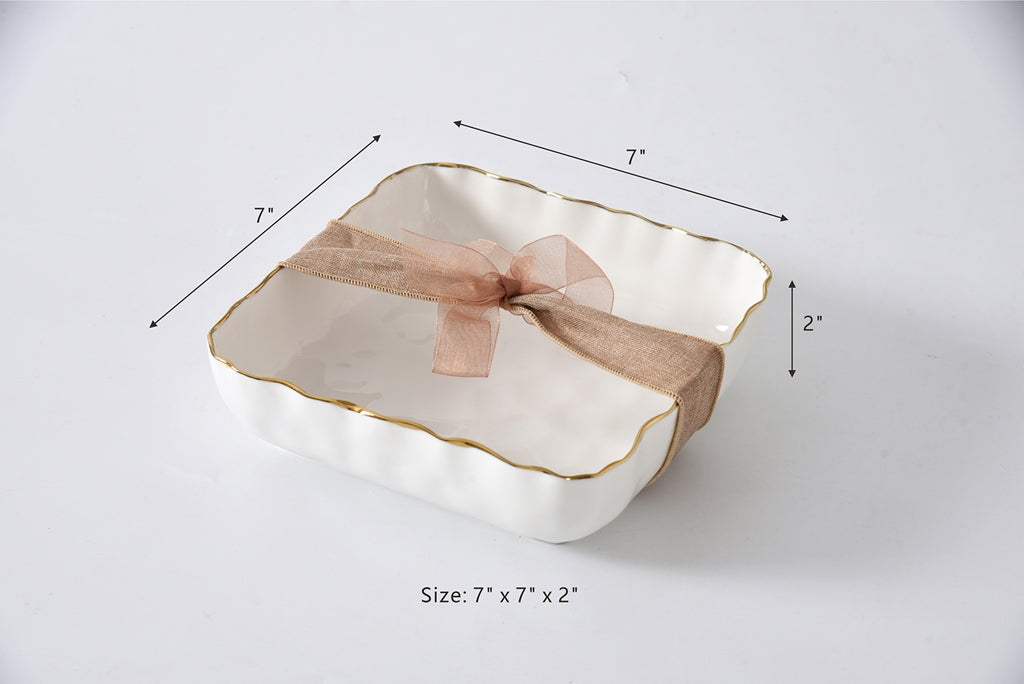 Cream & Gold Cocktail Napkin Holder