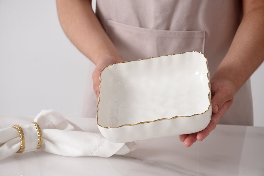 Cream & Gold Cocktail Napkin Holder