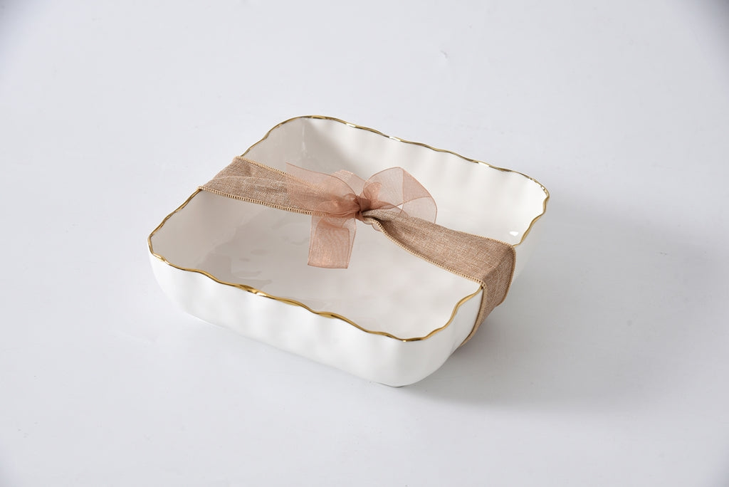 Cream & Gold Cocktail Napkin Holder