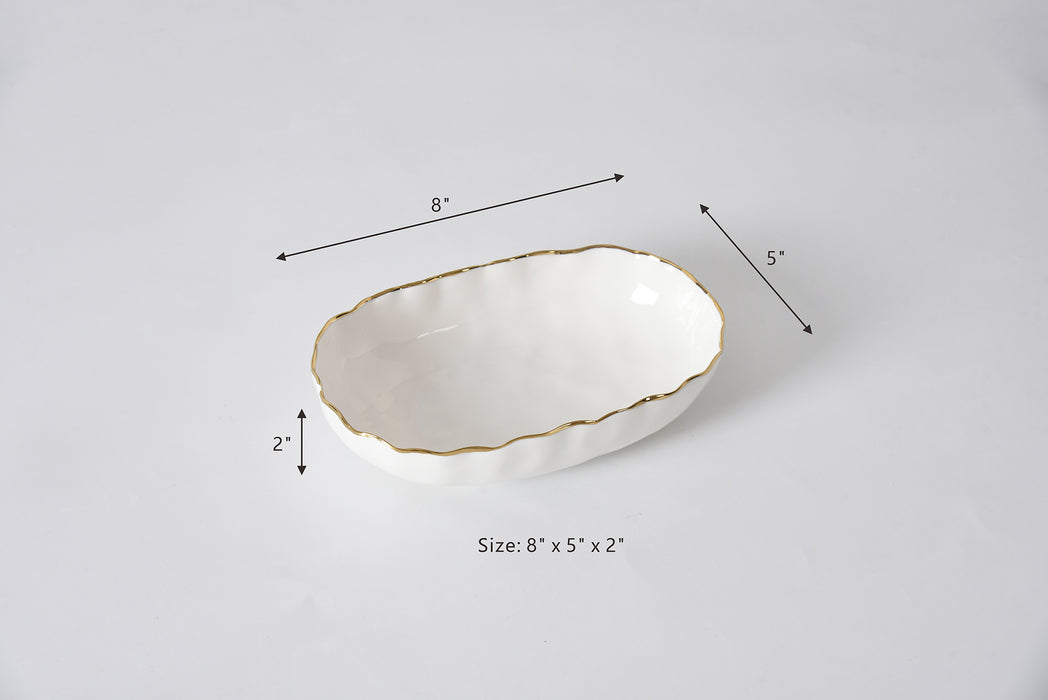 Cream & Gold Small Deep Server