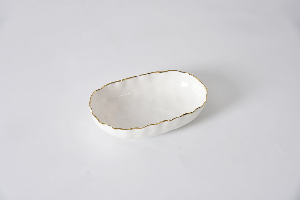 Cream & Gold Small Deep Server