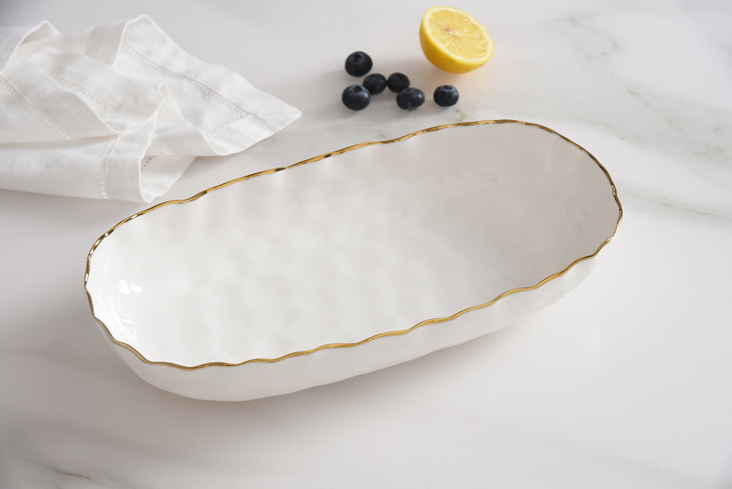 Cream & Gold Medium Deep Server