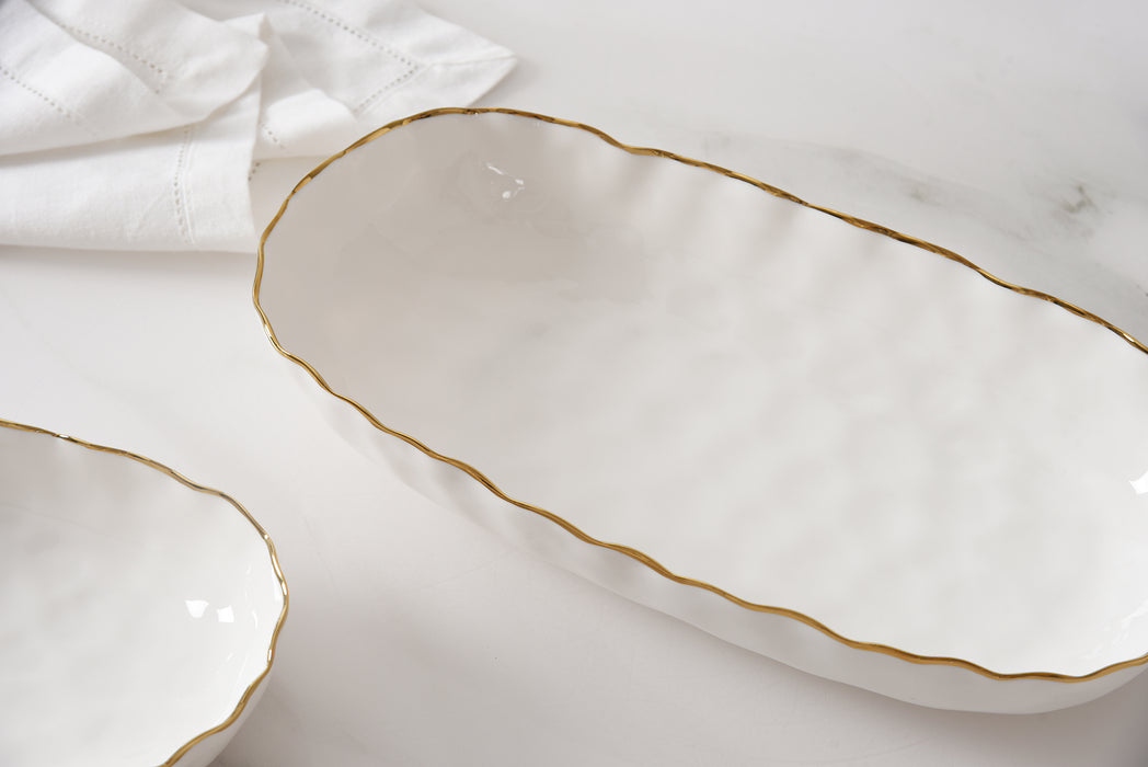 Cream & Gold Medium Deep Server