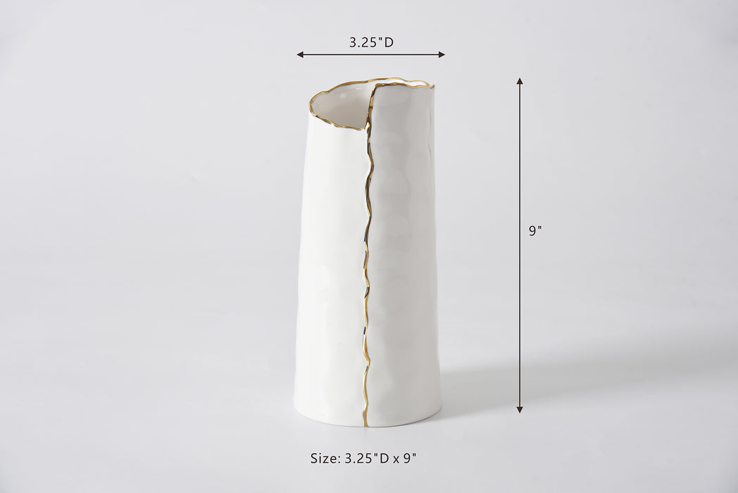 Cream & Gold Large Vase