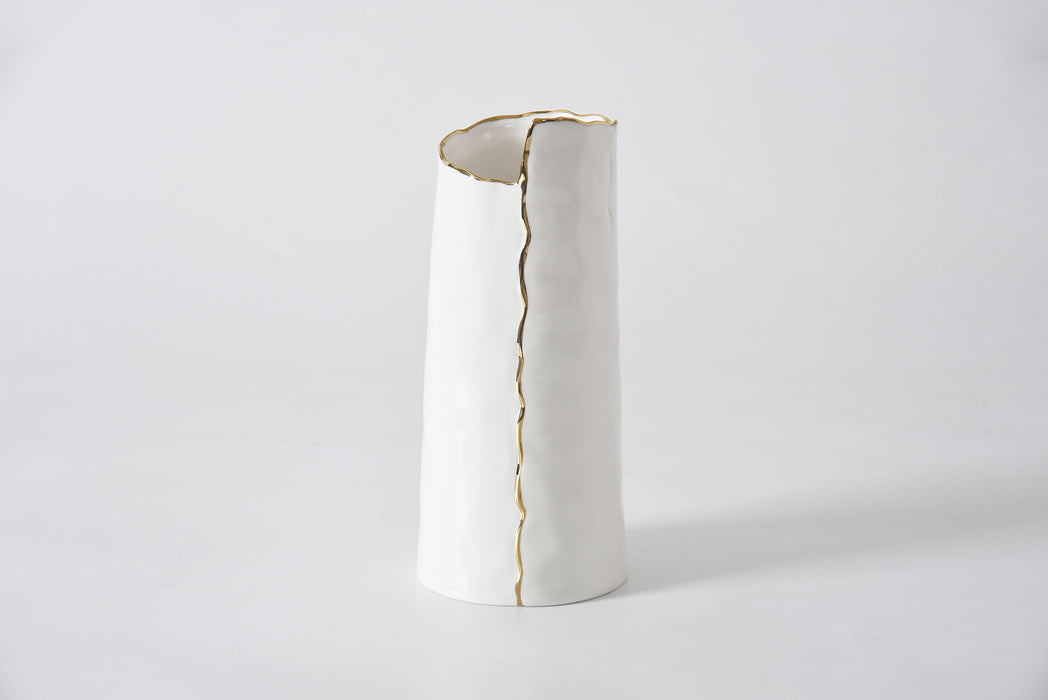 Cream & Gold Large Vase