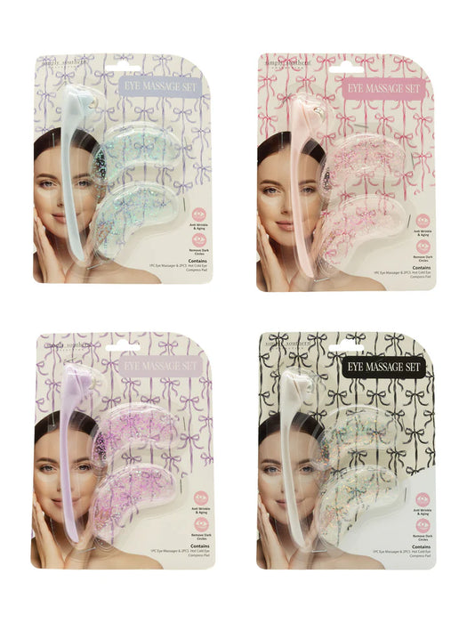 Eye Massage Set by Simply Southern.  One Eye Massager & 2 Hot or Cold Gel Under Eye Pads