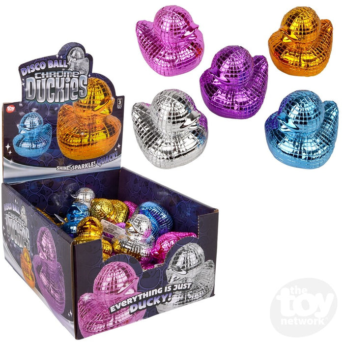 2" Disco Ball Chrome Duckies- 5 Colors Available!