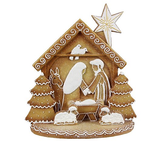 Resin Gingerbread Nativity