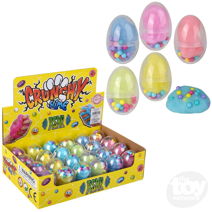 2.4" Crunchy Clay Slime Egg- 6 Colors!