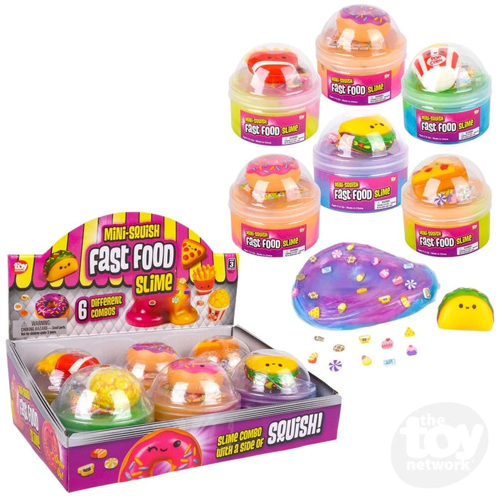 3.25" Fast Food Squish Toy Slime- 6 Styles Available