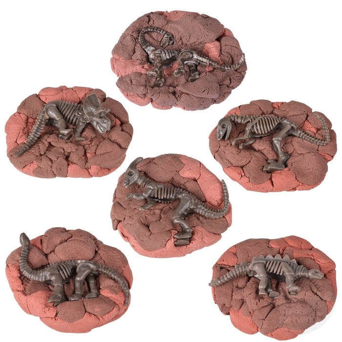 2.7" Dinosaur Fossil Play Clay Slime- 6 Styles!