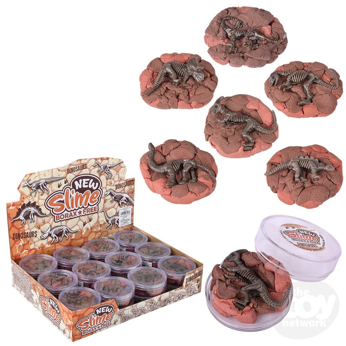 2.7" Dinosaur Fossil Play Clay Slime- 6 Styles!
